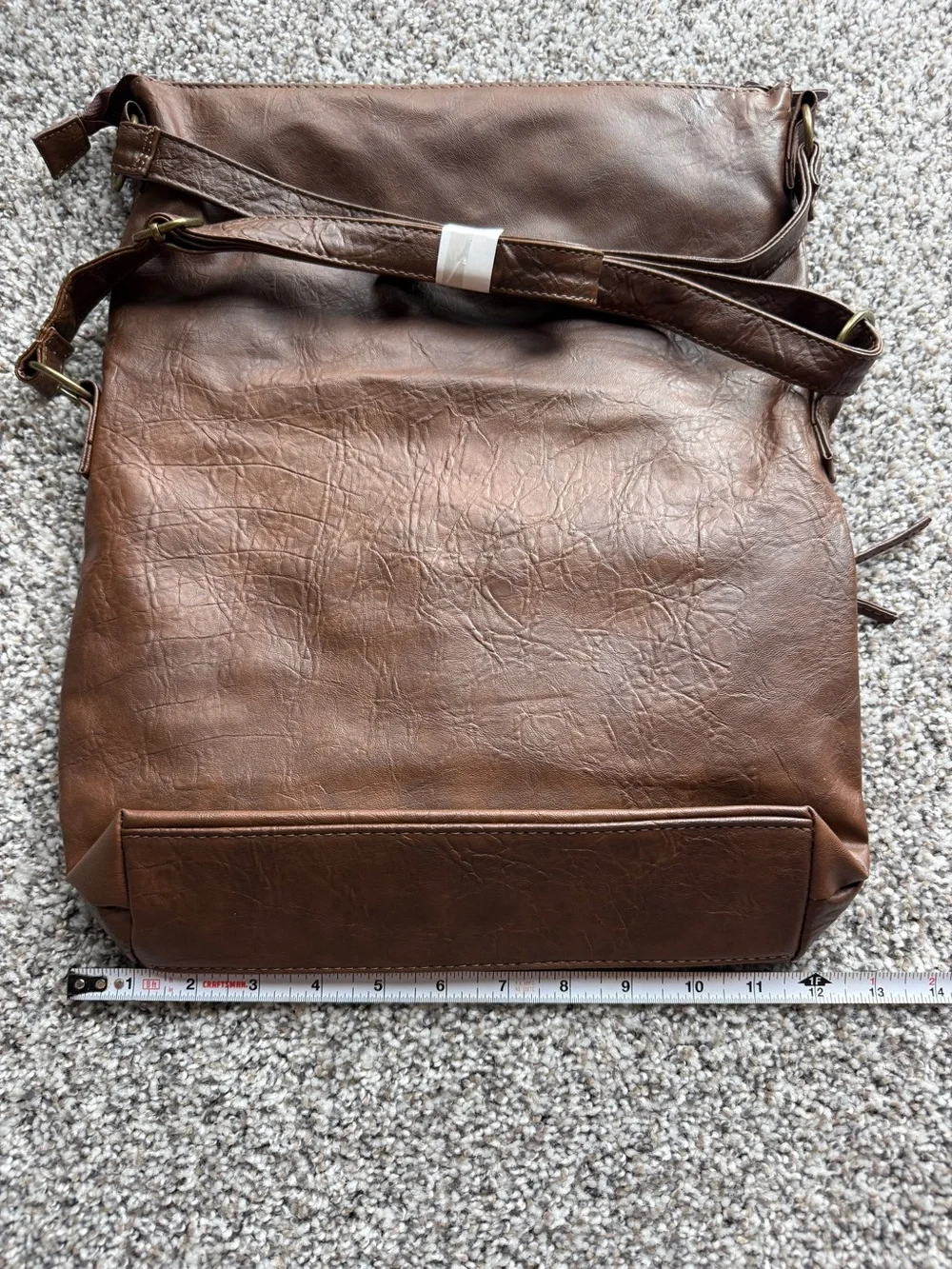 Unbranded Brown Men’s Faux Leather Messenger Bag